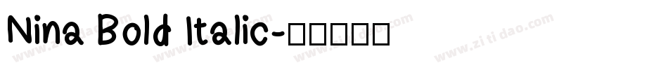 Nina Bold Italic字体转换